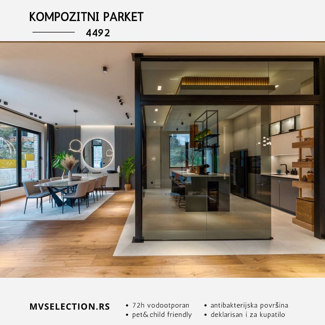 Kompozitni parket 4492 u kuhinji i trpezariji